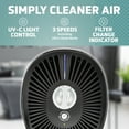 thumbnail image 4 of GermGuardian Air Purifier with HEPA Filter and UV-C Light, Removes Odors, 750 Sq. ft, AC4625BDLX, 4 of 9