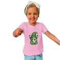 thumbnail image 4 of Lilgiuy Toddler Boys Girls St. Patrick's Day T-Shirts Gnome Clothes Tee Shirt for Kids Short Sleeve Crewneck Cotton Pullover Tops for Going Out (Pink), 4 of 5