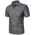thumbnail image 6 of hoksml Man Business Casual Shirts Solid Color Collared Polo Shirt Summer Fashion Leisure Versatile Turndown Collar Short Sleeve Elastic Cuffs Top, 6 of 6