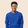 thumbnail image 4 of Dalix Panda Embroidered Fleece Crewneck Long Sleeve Sweatshirt Mens in True Royal M Medium, 4 of 5