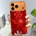 thumbnail image 3 of Case For Apple iPhone Air / 17 Pro / 17 Pro Max Series Case, Slim Thin Transparent Flexible Clear TPU Shockproof Phone Case For iPhone 17 Series, Christmas Snowflakes Red (9), 3 of 6