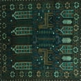 thumbnail image 1 of Ahgly Company Indoor Square Persian Turquoise Blue Traditional Area Rugs, 5' Square, 1 of 4