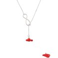 thumbnail image 2 of Delight Jewelry Resin Puffy Red Lobster Silver tone Elegant Infinity Lariat Necklace, 2 of 4