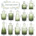 thumbnail image 2 of Set de jarrones Glass Bud SUPMIND Vintage Green 12 piezas, 2 of 7