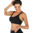 thumbnail image 2 of Womens Meduim Impact Sports Bras Criss Cross Back Sexy Running Bra Workout Running Crop Tops Longline Yoga Bra, 2 of 7