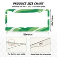 thumbnail image 4 of 2-Pack Aluminum License Plate Frame with 2 Holes for GM License Plate Cover with Free Screws Light Green Flowing Lines, 4 of 8