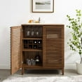 thumbnail image 7 of Modway Bar Cabinet with Slatted Door and 2 Drawers, Solidwood Walnut, 7 of 7
