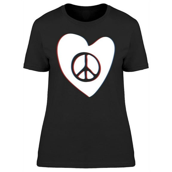Peace Sign Heart Art Women's T-shirt