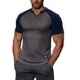 thumbnail image 6 of Short Sleeve T-Shirts for Men V Neck Tees Tops Mens Stretchy Slim Ribbed Basic Summer Casual Tshirts Shirts, 6 of 8