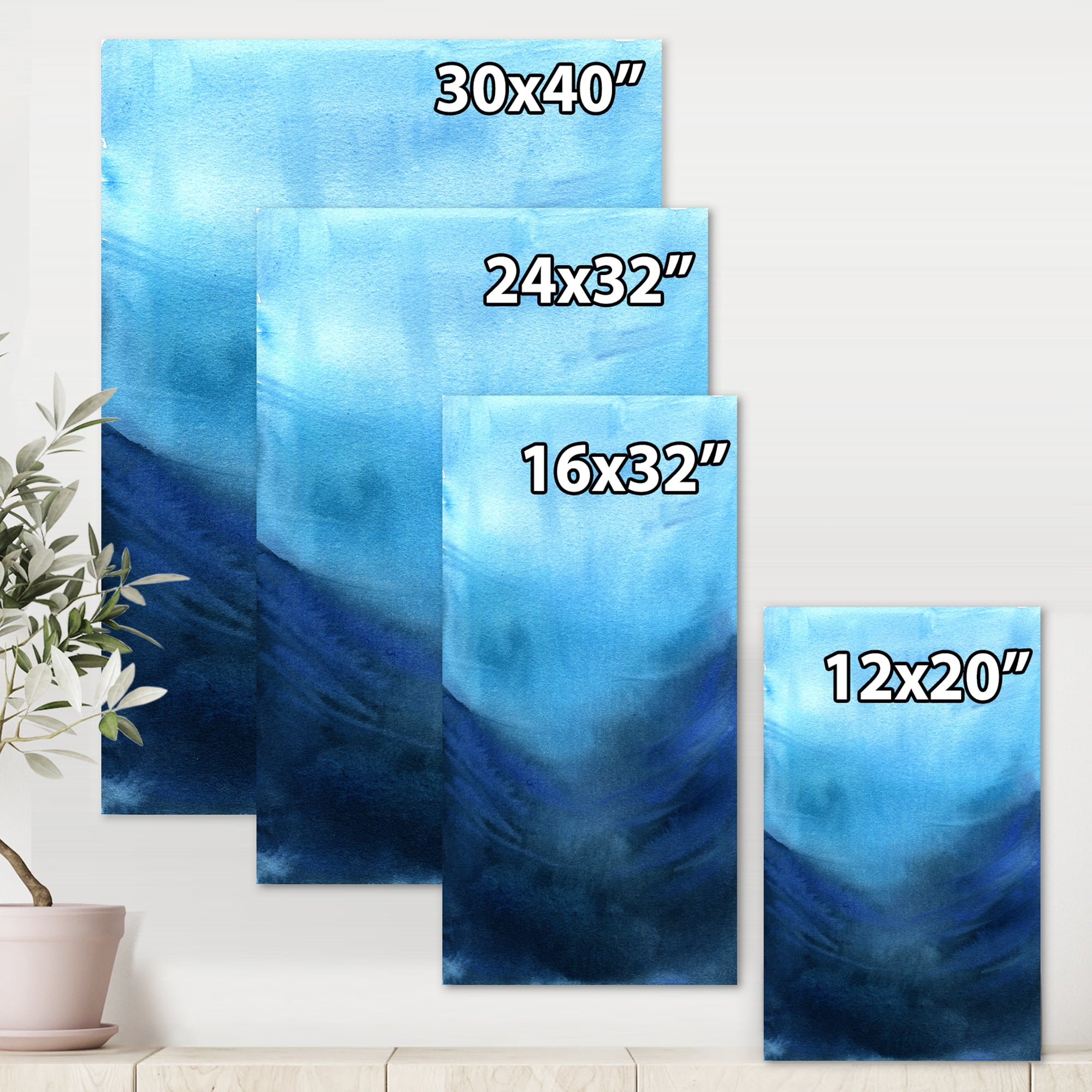 Designart ' Aquatic Underwater Compostion ' Nautical & Coastal Canvas Wall Art Print