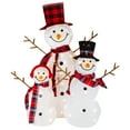 thumbnail image 6 of Set of 3 Lighted Tinsel Snowmen Family Christmas Yard Decorations, 6 of 7