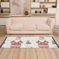 thumbnail image 2 of Yayeee Runner Rug for Bedroom 2'x6' Machine Washable Hallway Non Slip Mat, Beige Christmas Santa, 2 of 8