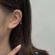 thumbnail image 3 of Pendientes de clip de oreja de doble capa para mujer, de alta gama, con borlas de diamantes brillantes, 3 of 5