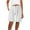 White, variant on biudgviw Bermuda Shorts for Women Mid Rise Wide Leg Knee Length Shorts Solid Color Cuffed Hem Lounge Shorts with Pockets