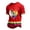 Red, variant on Mens Love Is Love Rainbow Heart Pride Graphic T-Shirt Short Sleeve Casual Shirt for Equality Events Everyday Street Wear
