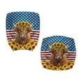 thumbnail image 6 of ZUXONGSY Highland Cow Sunflower Desk Chair Cover 2 Pcs Rotating Chair Cushion Protective Stretch Decorative Fabric Cover Easy to Clean Home Office Chair Decorative Cover 4th of July, 6 of 7