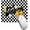 Black Checkered-03, variant on Charleston South Carolina City Map Mouse Pad, 10.2×8.3 Inch Minimalist Urban Desk Mat, Non-Slip Black White Mousepad, Gift for Charleston Locals, Travel Fans & City Enthusiasts