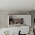 thumbnail image 2 of Wooden Cabinets, Zurich Wall Cabinet, Double Door, Wide, One Shelf, Kitchen, Storage Cabinet, White, White Living Room Cabinets,Mdf Cabinets With Doors, Furniture Primary Living Space Cabinets, 2 of 8