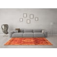thumbnail image 3 of Ahgly Company Indoor Square Oriental Orange Modern Area Rugs, 8' Square, 3 of 4