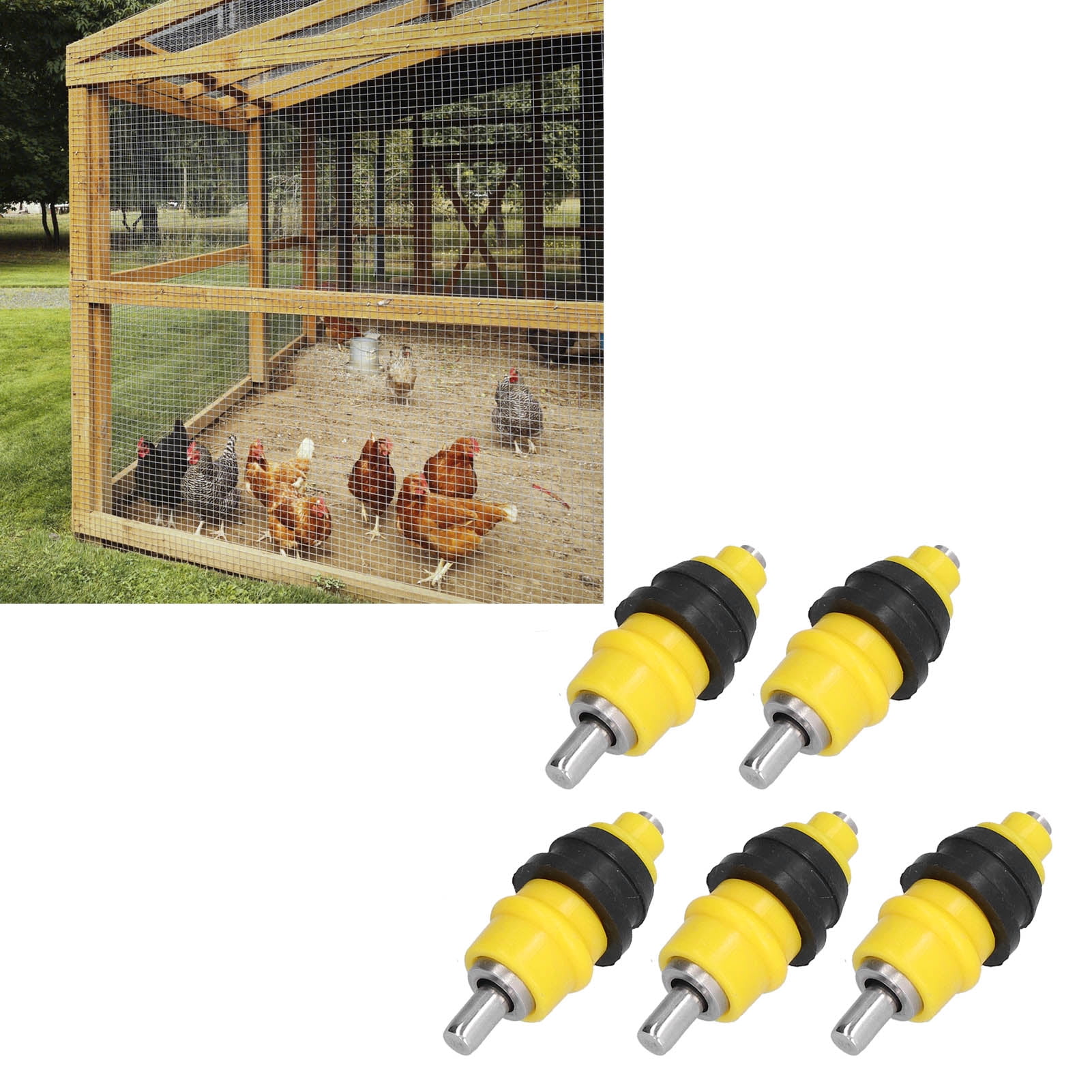 Poultry Nipple Waterer Chicken Duck Drinker for use with Chicken Waterfowl 