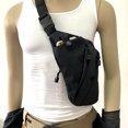 thumbnail image 3 of Graflsoa Sac de Poitrine Imperméable en Nylon pour Hommes avec Sangles Réglables pour Activités Extérieures, Voyage, Randonnée et Camping - Multiples Poches, Durable et Léger (Noir), 3 of 7