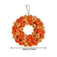 thumbnail image 3 of EUDIDV Halloween Decorations Simulation Decoration Wreath Wrapped Cloth Thanksgiving Pumpkin Decoration Sale Clearance, 3 of 6