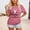 Pink, variant on Womens Oversized Tshirt Plus Size Cow Skull Print Cowboy Short Sleeve Crew Neck Top Summer Blouses 2026