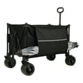 thumbnail image 4 of GDF Studio Extended Folding Wagon with Removable Canopy & Mosquito Net, All-Terrain Garden Cart with Brakes, Black, 4 of 18