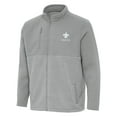 thumbnail image 2 of Men's Antigua Gray New Orleans Saints Daily Fused Full-Zip Jacket, 2 of 4
