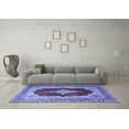 thumbnail image 3 of Ahgly Company Indoor Rectangle Medallion Blue Traditional Area Rugs, 4' x 6', 3 of 4