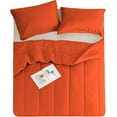 thumbnail image 4 of 5 Piece Luxury Thicker Pattern Comforter Set, 800 TC, 100% Egyptian Cotton, Full/Queen Size Orange Solid Color, 4 of 6