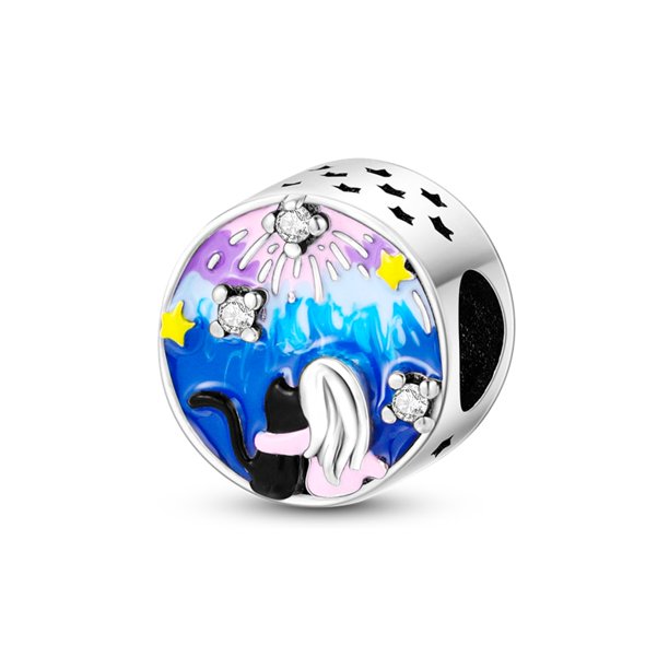 Cuentas de abalorios de plata de ley 925 para mujer, colgante de flor de niña cortada, compatible con pulsera Pandora Original, collar, joyería para mujer Dengxun unisex