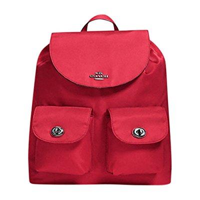 red coach backpack