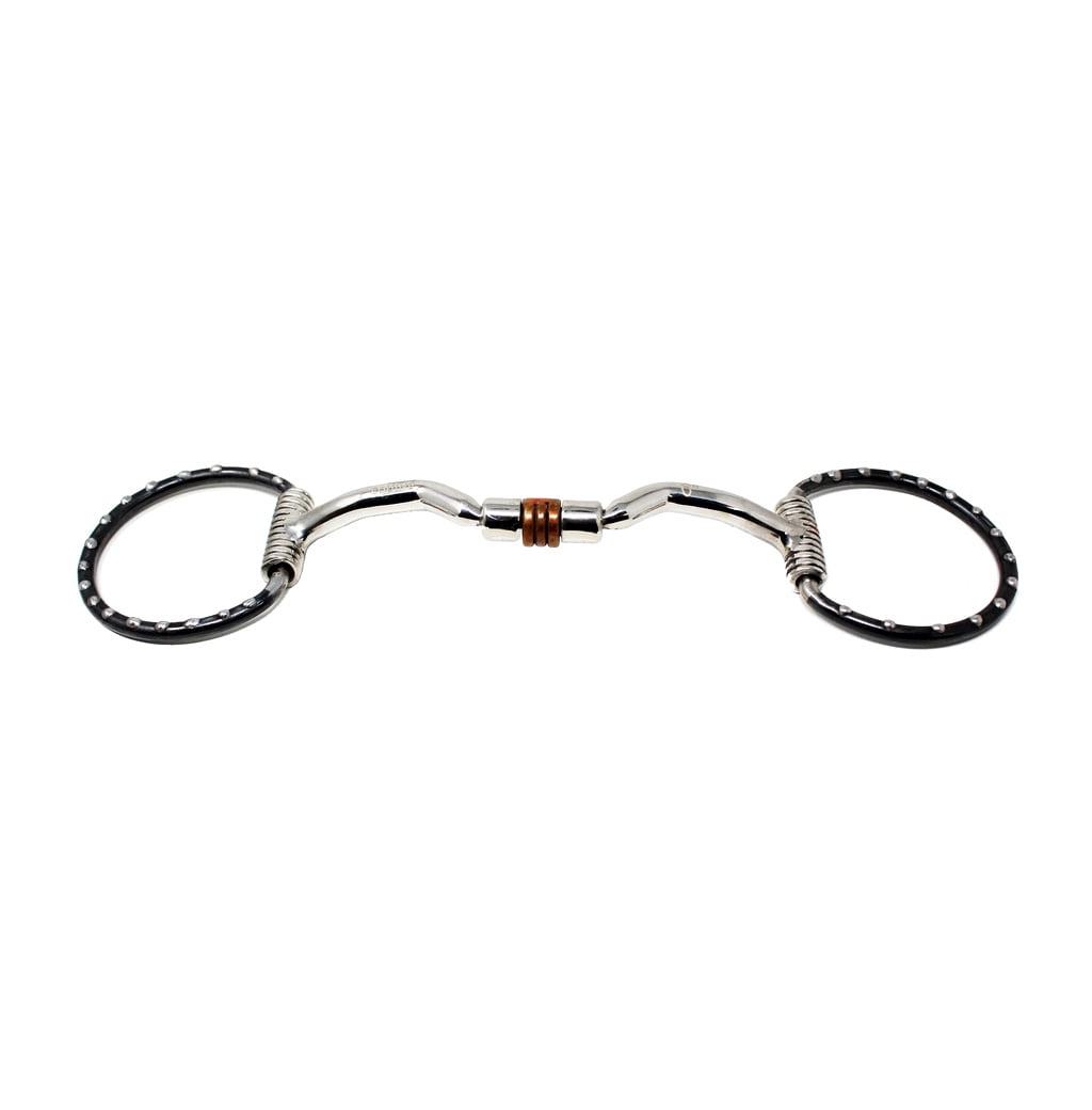 Embout De Cheval Cuivre Et Inox – Snaffle Confort Anneau D (35515B)