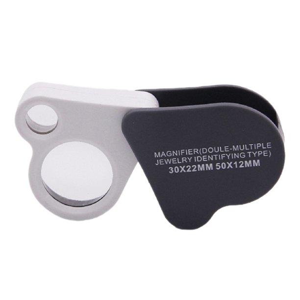 Lupa plegable para joyeros HD 30X 50X Herramientas de aumento para apreciación de joyas