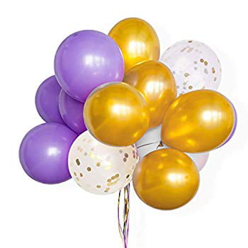 Details about   Purple Gold Birthday Decorations for Women Gold Happy Birthday Ballons Polka Dot 