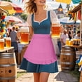 thumbnail image 6 of Lenago Womens Apron Dresses For Women Oktoberfest Costumes Multiple Color Schemes Square Collar Short Sleeves Dirndl Dresses German Dresses Festival Bavarian Costume Beer Carnival Women Party Dresses, 6 of 9