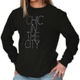 thumbnail image 3 of Chic City Style Fashion Fashionista Women's Long Sleeve T Shirt Brisco Brands L, 3 of 6