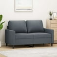 thumbnail image 1 of vidaXL 2-Seater Sofa Dark Grey 120 cm Velvet, 1 of 5