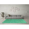 thumbnail image 3 of Ahgly Company Indoor Rectangle Abstract Turquoise Blue Contemporary Area Rugs, 5' x 8', 3 of 4