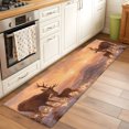 thumbnail image 5 of Natural Deer Kitchen Runner Rug 2x6 Washable Runners for Hallway Non Slip Farmhouse Mountain Herb Scenery Large Area Rug Indoor Floor Carpet for Bathroom Laundry Entryway Bedroom Living Room, 5 of 9