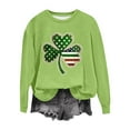thumbnail image 2 of Tdoqot Womens St Patricks Day Sweatshirts- Long Sleeve Shirts Cute Lucky Crewneck Pullover Tops Green Size M, 2 of 4