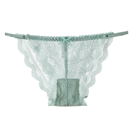 Xiaoxatg Sexy Panties for Women Sexy Lace Hollowed Out Mesh Panties Women Mid Waist Bottom Crotch Girl Briefs plus Size Sexy Underwear for Women under 10