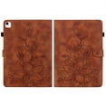 thumbnail image 2 of FJLBDE Case for iPad Air 5th Gen / iPad Air 4th Gen 10.9 inch, Embossed Flower PU Leather Flip Wallet Folio Stand Cover, Brown, 2 of 7