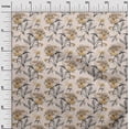 thumbnail image 3 of oneOone Rayon Light Beige Fabric Floral Craft Projects Decor Fabric Printed By The Yard 56 Inch Wide, 3 of 4