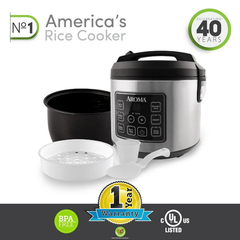 NBTFN78 Aroma Housewares ARC-360-NGP 20-Cup Pot-Style Rice Cooker & Food  Steamer, White