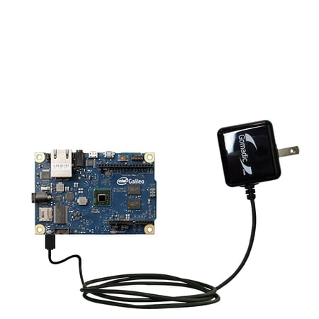 Gomadic Intelligent Compact AC Home Wall Charger suitable for the Arduino Intel Galileo - High output power with a convenient, foldable plug design -