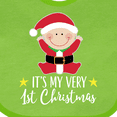 thumbnail image 4 of Inktastic Babys 1st Christmas Santa Claus Boys or Girls Baby Bib, 4 of 4