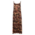 thumbnail image 4 of Vestido largo sin mangas con cuello redondo y estampado informal de verano para mujer a la moda Fridja  hj2957, 4 of 8