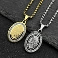 thumbnail image 2 of Archangel St.Michael 14K Yellow Gold Pendant Necklace for Women Men Golden Silver Color Christian Holy Chain Jewelry, 2 of 7
